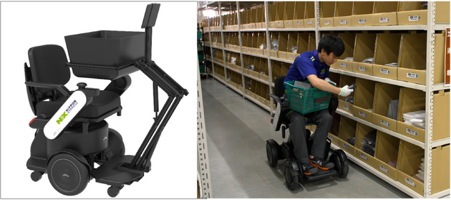 日本通運とWHILL社が共同で「倉庫作業専用モビリティ機」を開発