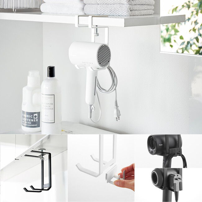 使わない時はコンパクトにできるアクセサリートレーや、ランドリールームや洗面所の棚に取り付けできるドライヤーホルダーなど、新商品発売しました。