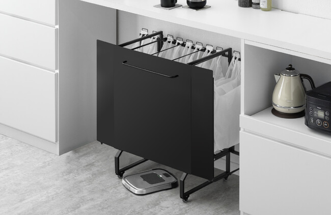 最大10種類の分別が可能なゴミ箱がさらに進化!ロボット掃除機対応の高脚ダストワゴンを発売開始