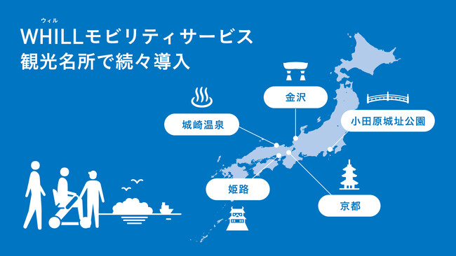 京都や姫路・城崎温泉、小田原城址公園、金沢など国内著名観光エリアで近距離モビリティ「ウィル」の貸出サービスが続々と提供開始