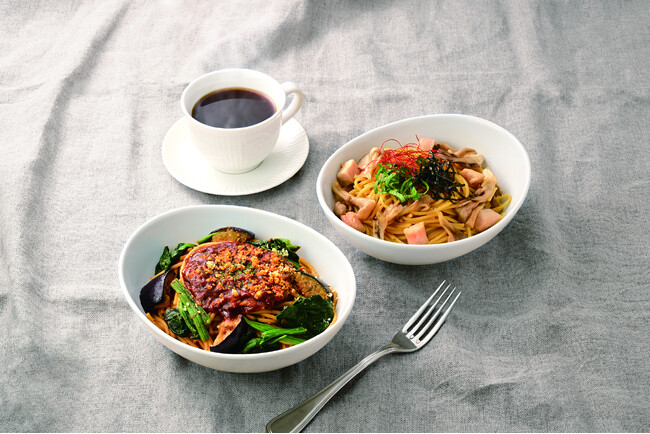 『カフェ・ド・クリエ』、トリュフ香るきのこの旨味たっぷりな和風パスタなど秋の贅沢パスタ2品が9月18日（水）より登場！パスタ全6品が次回最大200円引きとなるお得な「秋のパスタフェア」も開催