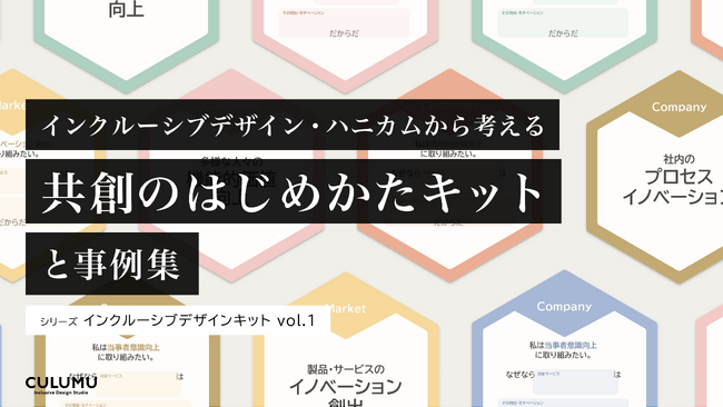 「インクルーシブ・デザインハニカムから考える共創のはじめかたキットと事例集」をデザインスタジオCULUMUが公開（無料印刷データ付き）