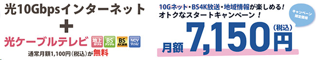 超高速で高品質な光「かいてき光10G」10Gbpsインターネットサービスの受付開始
