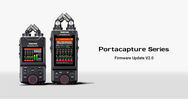 32ビットフロート録音対応ポータブルレコーダー『Portacapture X8』、『Portacapture X6』に楽曲制作用MTRアプリ『POCKETSTUDIO』ほか新機能追加