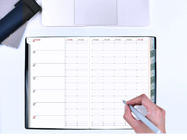 先延ばし癖を解消！15分単位で1日の予定を見える化する手帳「WISELY（ワイズリー）」をユメキロックECサイトで販売開始 。 新色ブラックも登場。