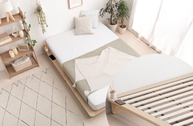 【新構造】すのこを採用したステージベッドが新登場!寝心地も使い勝手も向上し、ベッド上がより快適に