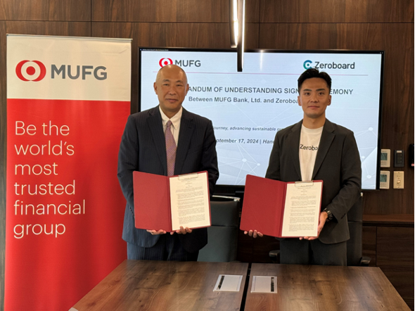 ゼロボード、三菱UFJ銀行ハノイ支店とベトナムにおける脱炭素経営支援のパートナーシップ覚書を締結