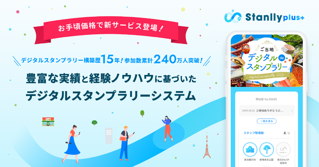 手頃な価格・短納期でスタンプラリー実施をサポート！「Stanlly plus(スタンリープラス)」をリリース
