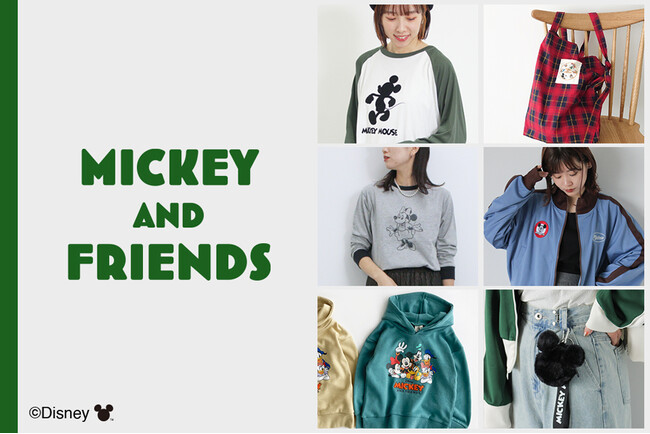 Samansa Mos2などカジュアル服を提案する4ブランド同時発売人気のDisney Collectionより『ミッキー&フレンズ』が登場！