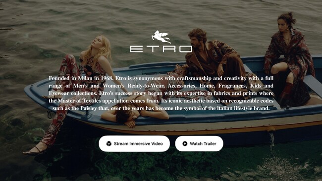 エトロはファッションハウスとして初のApple Vision Proを使用した没入型ライブショーを開催