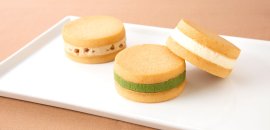 「洛甘バターサンド」<マロン><抹茶><プレーン> 各297円(税込) 「洛甘バターサンド」<マロン><抹茶><プレーン> 各297円(税込)