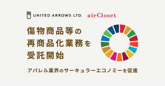エアークローゼットが、ユナイテッドアローズの傷物商品等の再商品化業務を受託開始