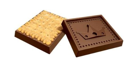 サクサクビスケットとチョコの相性抜群！ビスケットの上に板チョコをトッピングした「クラウンカカオ＆ビス」を2024年10月2８日（月）より期間限定で新発売いたします。