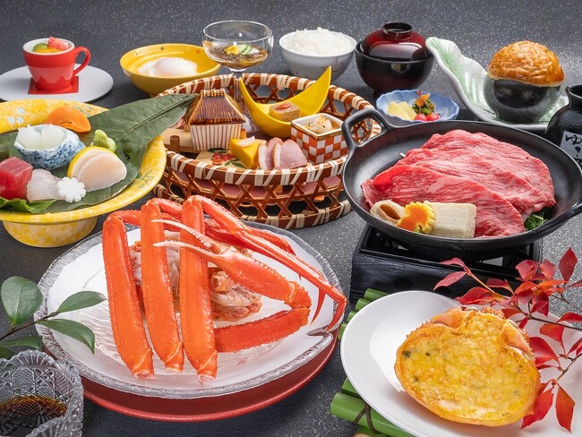 【黒沢温泉 悠湯の郷ゆさ】今年も登場！昨年大好評だった『紅ズワイガニと山形牛のWメインを楽しめる特別プラン』予約受付開始。