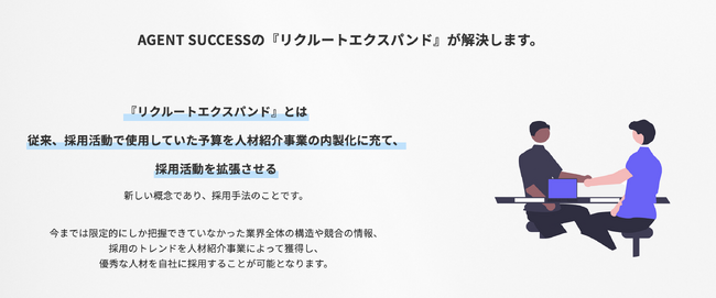 株式会社AGENT SUCCESS、人材紹介事業を内製化することで採用活動を拡張させる新サービス「リクルートエクスパンド」を公表