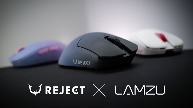 プロeスポーツチームの「REJECT」がゲーミングギアメーカー「LAMZU」とコラボレーションを発表。