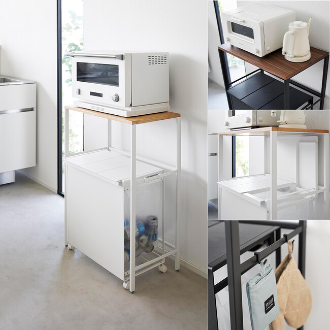 ゴミ箱上を有効活用できるラックや、洗濯機横にマグネットで取り付けできる2段の折り畳み棚など、新商品発売しました。