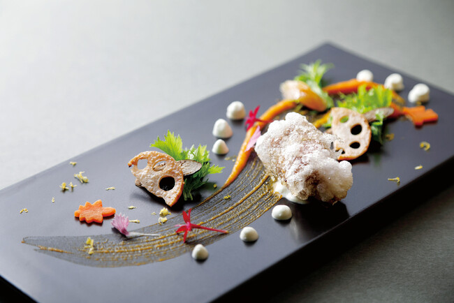 社内コンクール最優秀賞受賞のオードブルフレンチコース「Content コントォン」の一皿として販売開始