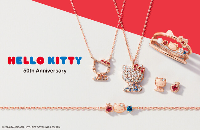 今年50周年を迎える大人気キャラクターとコラボレーション　Canal ４℃の「ハローキティ」デザインジュエリー