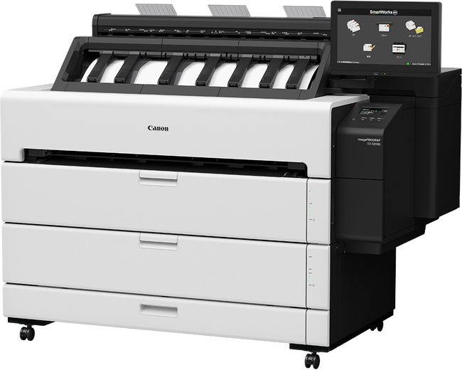 CAD図面・ポスター向け大判プリンター“imagePROGRAF TZ-32000”など4機種を発売　発色性の向上と本体上面からの排紙により高品位で効率的な出力を実現