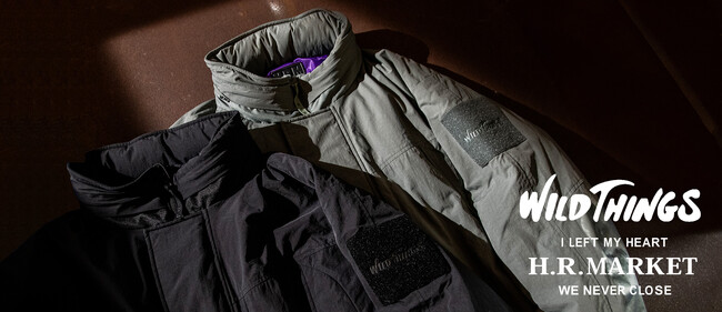 アメリカを代表するアウトドアブランド〈WILD THINGS〉と〈HOLLYWOOD RANCH MARKET〉の初となる別注アイテムが10月中旬に登場