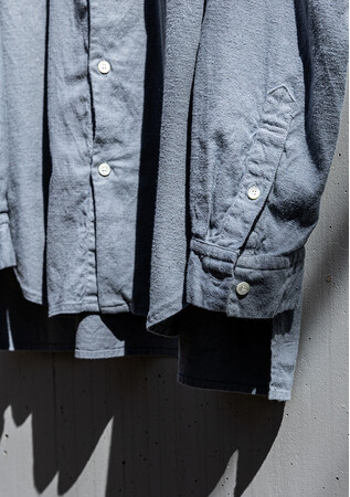 秋冬のリネン。茶葉が出す淡い緑色をヒントにしたセットアップ