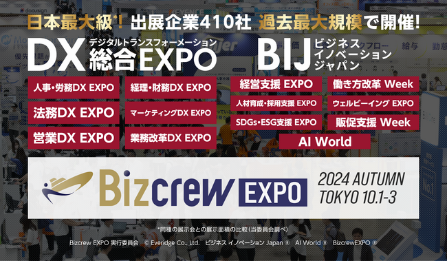 10/1～10/3開催 日本最大級DX総合展「ビジネスイノベーションジャパン AI World」に株式会社エクスプラザが出展します。