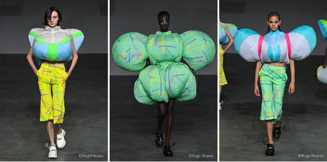 MURON（ミューロン）糸が使われた生地が、ANREALAGE（アンリアレイジ）のパリ・コレクションのルックの服地に採用されました。