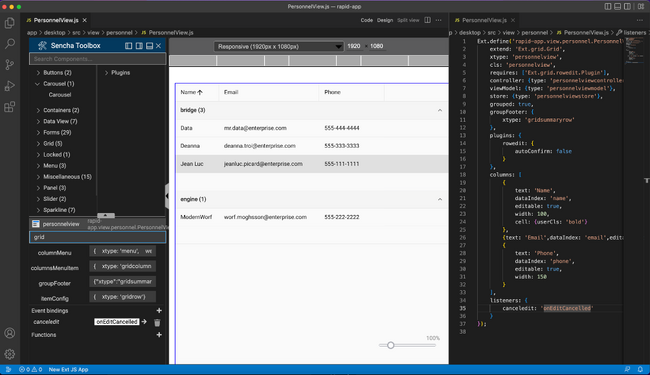 Visual Studio CodeプラグインのSencha Rapid Ext JSを公開