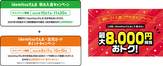 idemitsuでんき、「秋トク！入会コラボキャンペーン」を実施