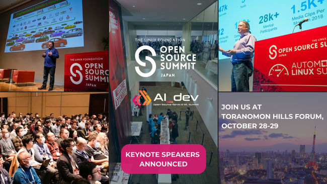 Open Source Summit Japan + AI_dev 2024の基調講演者を発表