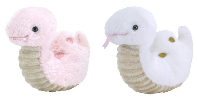 【フラッフィーズ】2025年の干支「巳(ヘビ)」がおめでたい紅白カラーぬいぐるみになって登場！