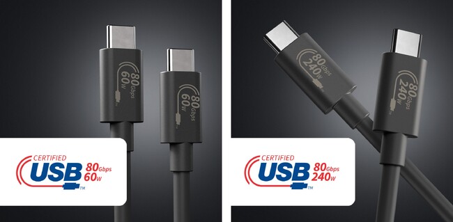 国内初認証（※1）USB最新規格「USB4 Ver2.0」 80Gbps（60W）対応の高速充電が可能なUSB Type-C(TM)ケーブルを新発売