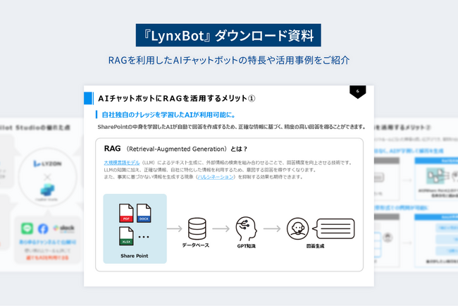 株式会社LYZON、AIチャットボットサービス『LynxBot』のダウンロード資料を10月8日に公開