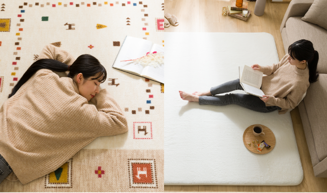 この冬は床の上でもゆったり快適に過ごそう！2024年モデルのNウォームラグ販売開始
