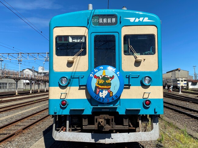 筑肥線１０３系車両に「唐津くんちヘッドマーク」を付けて運行します！