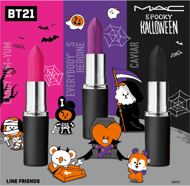 【M・A・C】BT21とM・A・Cがハロウィンシーズンを盛り上げる　店頭購入で限定コラボアイテムがもらえるスペシャルキャンペーン