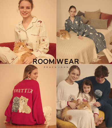 PEACH JOHN ROOMより、冬の新作コレクションが新登場！第２弾は子猫をテーマにしたフランネル素材やふわもこ素材のルームウェア。