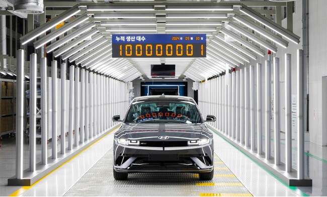 Hyundai、グローバル生産累計1億台達成を記念し、「IONIQ 5」が当たるプレゼントキャンペーン開始