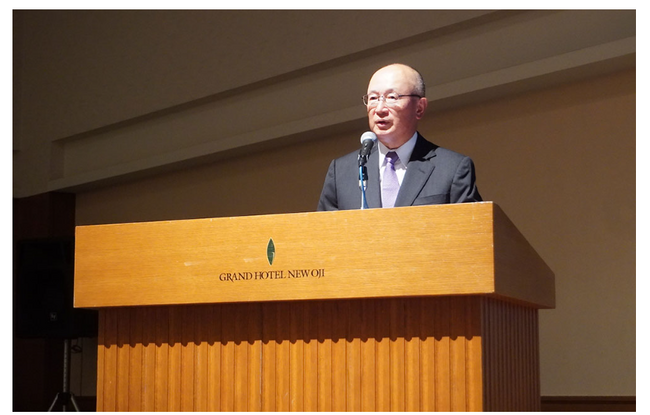 北海道苫小牧市にて行われた海事立国フォーラムに社長の橋本が登壇