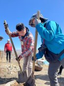 抑留者石切場跡地で祈念植樹 抑留者石切場跡地で祈念植樹