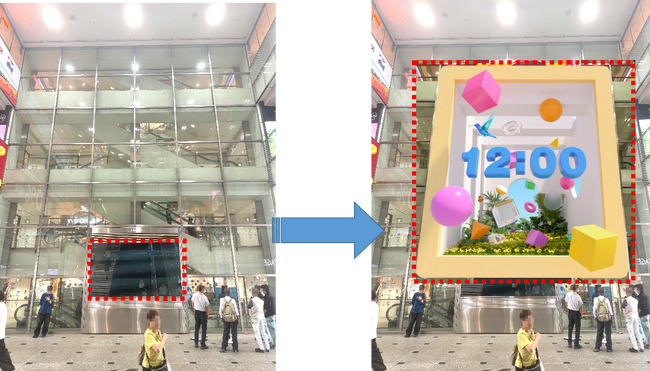 西鉄福岡(天神)駅 『ステージ広場ビジョン』 画面サイズが9倍に!