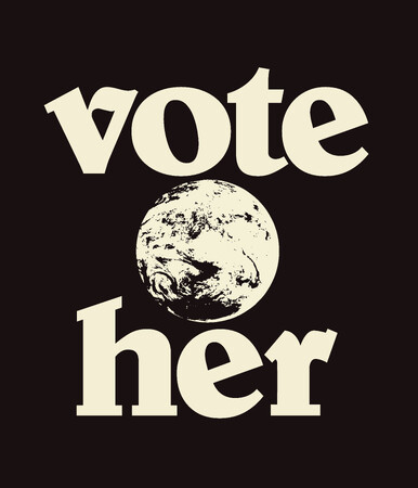 vote????her 投票は地球のために 私たちのパワーを知ろう。気候対策のリーダーを選ぼう。