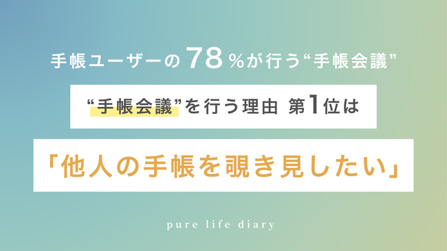 デジタル加速の令和にも膨らみ続ける“紙の手帳”ニーズ。手帳ユーザー78％が行う“手帳会議”を紐解く調査を実施。