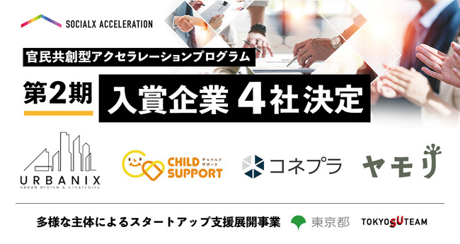 【ソーシャル・エックス】ソーシャルXアクセラレーション 第2期入賞スタートアップ4社が決定！