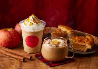 【ローソン】秋限定「アップルパイ」をイメージしたラテとスムージーが登場！2024年10月15日(火)よりMACHI cafe＋にて販売開始