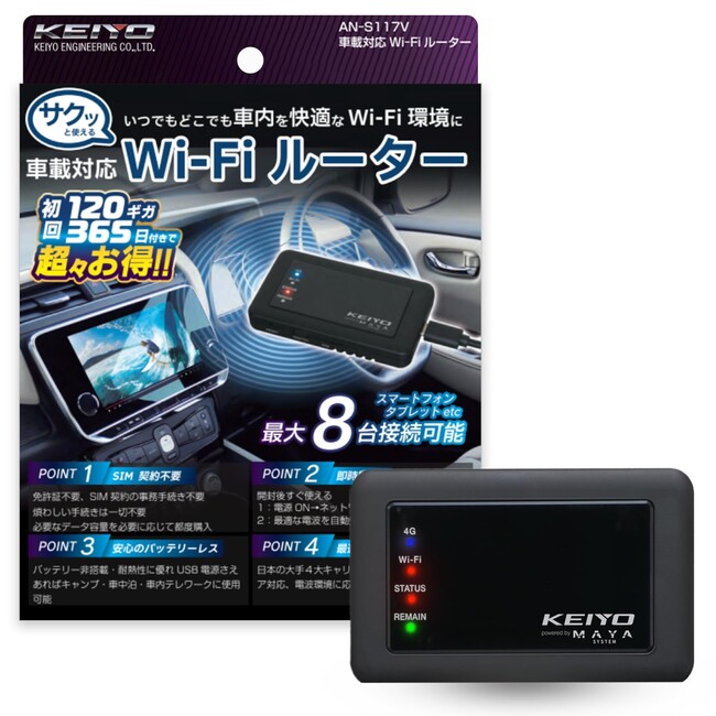 スマホも動画もナビもOK！車内でWi-Fiライフが変わる「サクッとWi-Fi」120GB/365日プランを新たに追加！楽天市場・Yahoo!でも10月16日（水）より販売開始！