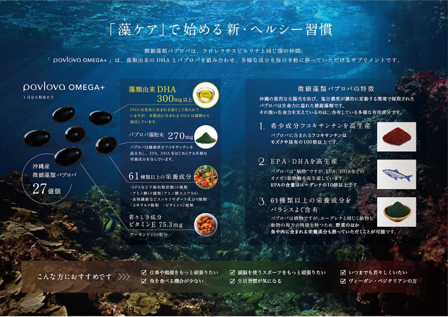 藻類由来DHAと微細藻類パブロバを組み合わせたサプリメントを新発売！朝日新聞社主催のGOOD LIFE フェアにて無償サンプルを配布