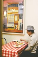 麻生要一郎さん 「煉瓦亭」にて 麻生要一郎さん 「煉瓦亭」にて