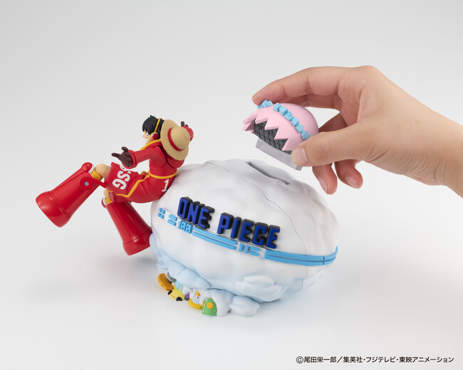 エッグヘッド編のルフィをダイナミックに再現！フィギュアを愛でながら貯金もできるキャラバンクシリーズ